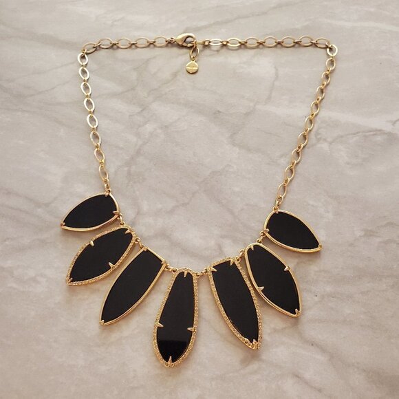 Stella & Dot Jewelry - ✨ Stella and Dot Allegra Black Enamel Rhinestone Crystal Pave Statement ✨